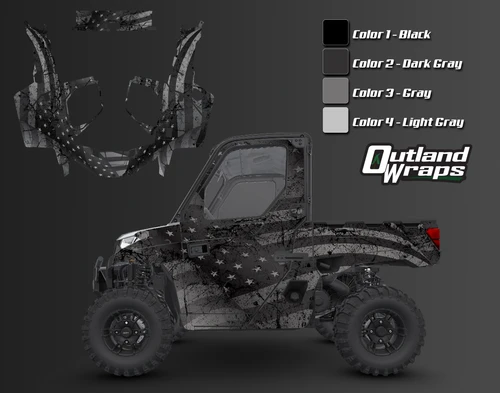 Grayscale Flag - Polaris UTV