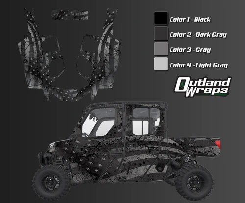 Grayscale Flag - Polaris UTV