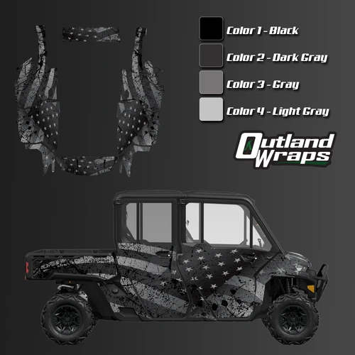 Grayscale Flag- Can Am Defender
