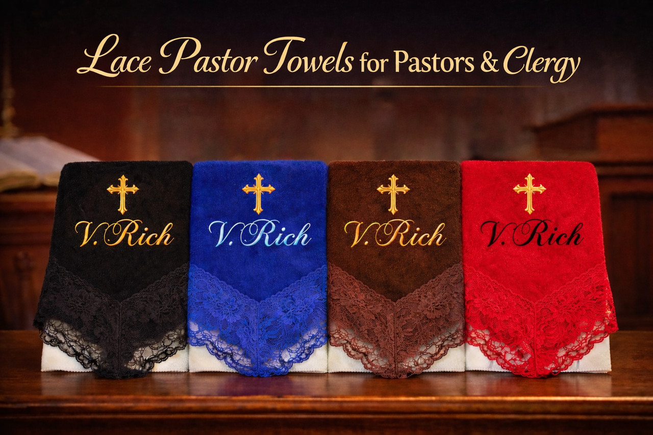 Lace Pastor Towels for Pastors & Clergy