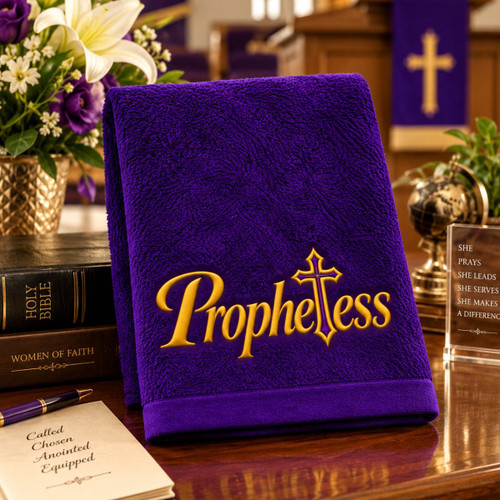 This personalized Ministry Names Pastor Towel with Cross is a meaningful way to honor those who serve. Made from soft 100% cotton velour, each 11" × 18" towel is beautifully embroidered with the ministry title and name of your choice. Perfect for Pastor Appreciation, anniversaries, ordinations, birthdays, and other special ministry celebrations.