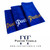 Blue custom pastor towels embroidered on soft cotton velour, personalized church towel available with custom thread color for pastors and ministers