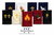 A collection of logo-only pastor towels with embroidered Christian symbols, displayed in multiple colors to highlight available design options for ministry and church services.