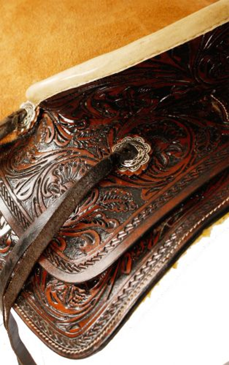 13 Fully tooled Double T youth saddle.