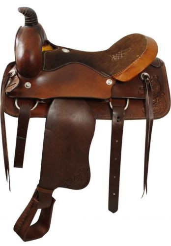 17" Roping Style Circle S Saddle with FULL Quarter Horse Bars Lazy