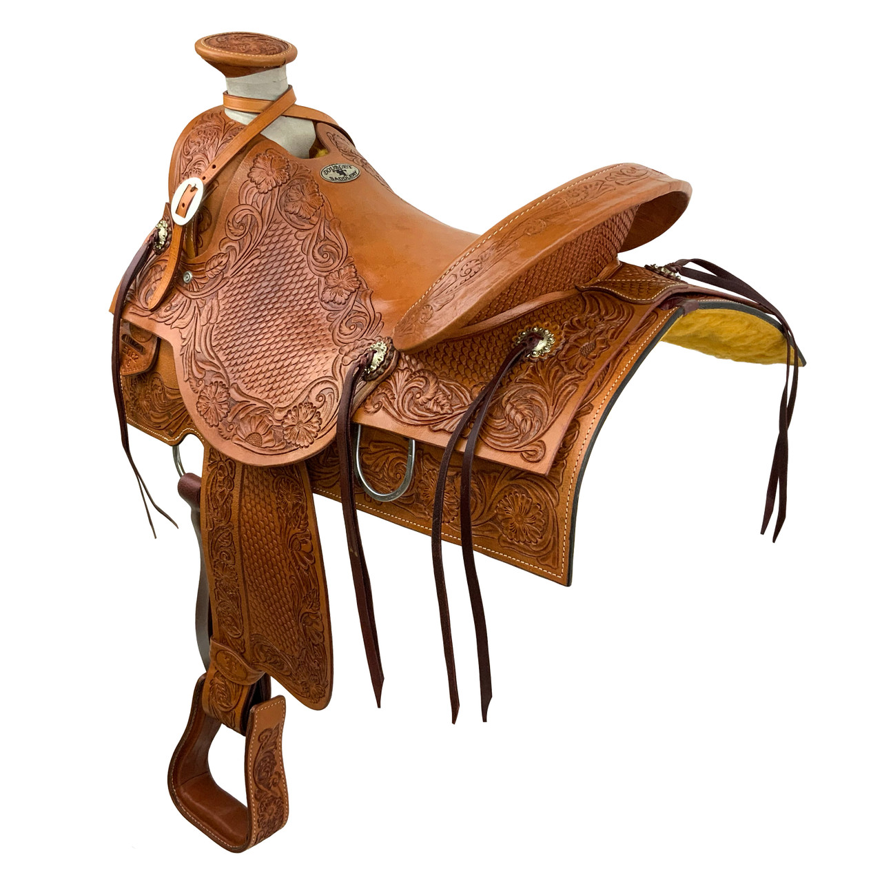 Double T Sundance Wade Style Saddle - 16 Inch - Lazy Oak Equine