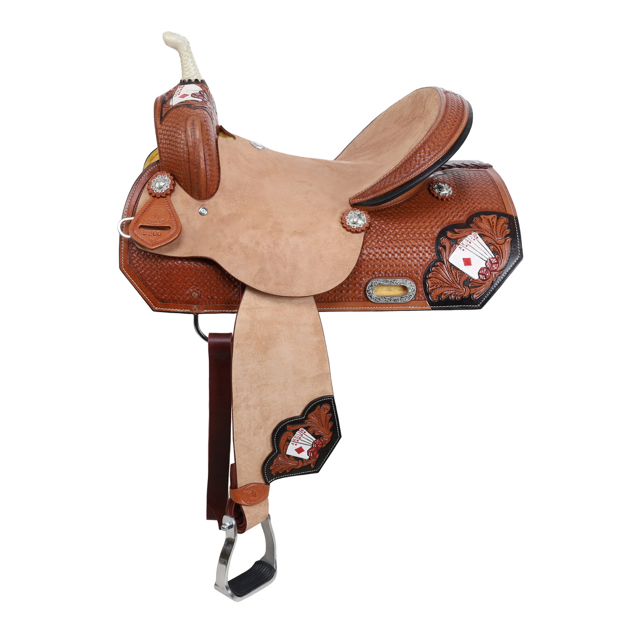 Chestnut Rosso - Sous-baril en cuir avec double chaîne en métal Chestnut Rosso - Sous-baril en cuir avec double chaîne en métal