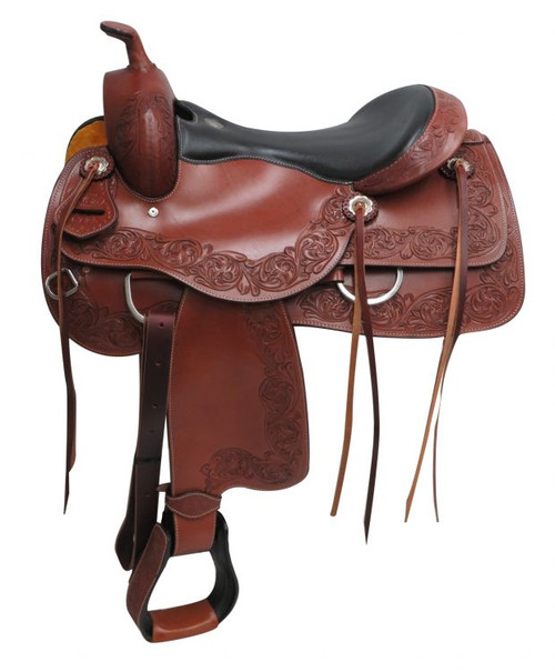 16" Circle S Pleasure Style Medium Leather Saddle