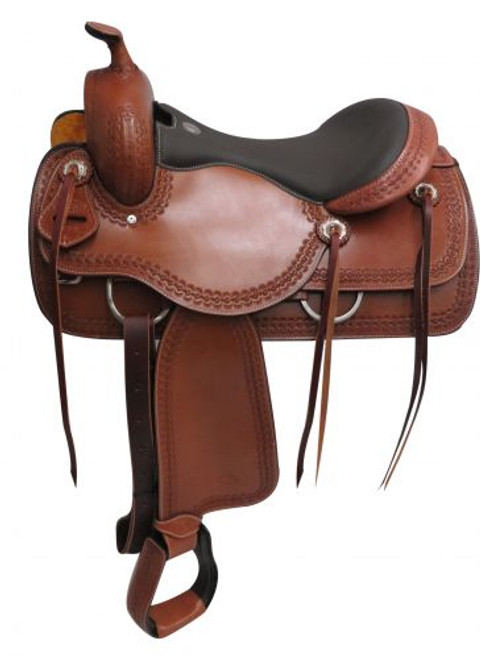 16" Circle S Pleasure Style Top Grain Leather Saddle