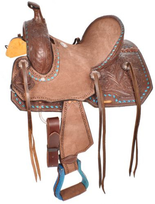 Double T  Youth Hard Seat Roping Style Saddle