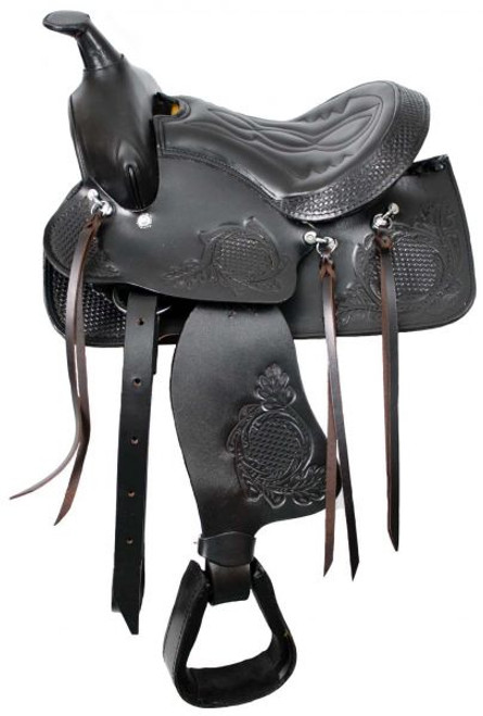 12" Brown Pony Saddle with Top Grain Leather Seat