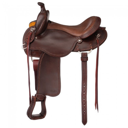 15" 16" 17" Brisbane Trail Saddle with Horn Dark Oil