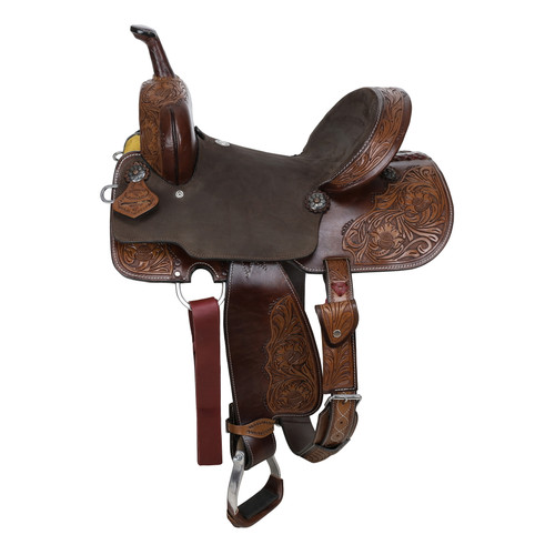 Double T Lorelei Barrel Style Saddle - 15 Inch - Lazy Oak Equine