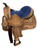 12" Double T  Youth Pleasure Style Saddle Set with Blue Suede Seat and Barbwire Branding