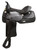 16" Economy Black Western Saddle with Basket Weave Tooling