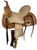 12" Double T  Hard Seat Roping Style Saddle with Micro Floral Tooling