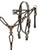   Showman ® Black leather headstall and breast collar set 