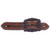 The Cooper spur strap features richly tooled medium oil leather that is accented with a black center line and burnished copper spots.

The belt-style design offers a more modern look.

Complete with large square antiqued buckle with intricate details.

Sold as a pair.

Medium oil leather
Tooled designs
Copper spot accents
Large antiqued buckle
Belt-style design

Adjusts 3 1/2"-4 1/2" long. 1 3/4" wide.