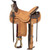 The Open Range saddle has a classic look that will get you noticed. Dark oil areas provide a backdrop for the rawhide details which include rawhide stirrups, cantle edge, overlay on the pommel and rosettes accented with silver dots. The roughout seat fender, jockey and seat add to the durability for everyday use. Features include saddle strings, in skirt rigging and Tough1 Quick Change fender buckles.
14", 15",16" buy this today on sale at Lazy Oak Equine. 