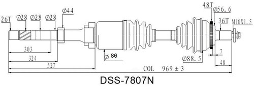 CV Axle Shaft Front Right DSS 7807N fits 2000 Volvo V70