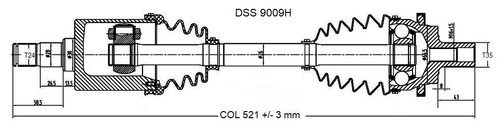 CV Axle Shaft-High Quality OE Style DSS 9009H