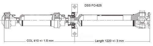 Drive Shaft Assembly Front DSS FO-625 fits 07-10 Ford Explorer Sport Trac