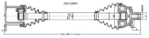 CV Axle Shaft-High Quality OE Style DSS 2360H