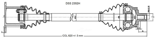 CV Axle Shaft-High Quality OE Style DSS 2352H