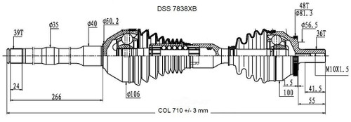 CV Axle Shaft-High Performance Front Right DSS 7838XB fits 03-05 Volvo XC90