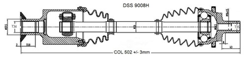 CV Axle Shaft-High Quality OE Style DSS 9008H