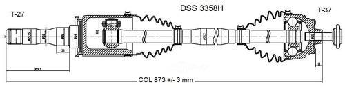 CV Axle Shaft-High Quality OE Style DSS 3358H