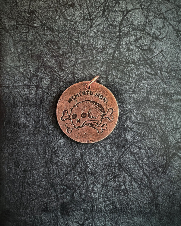 S.E.N. Copper Coin Pendant - Memento Mori