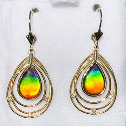 Ammolite Solara Style Earrings 1GLE Ammolite Solara Style Earrings 1GLE