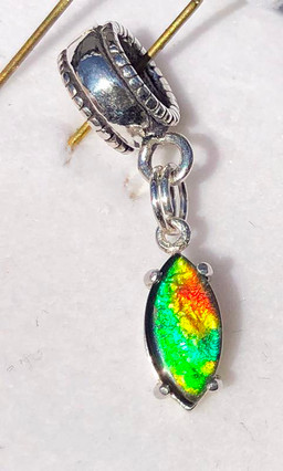 Ammolite Pandora Type Charm 5PTC Ammolite Pandora Type Charm 5PTC