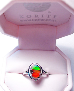 Korite Ammolite Oval Rosalind Ring 11KSR Korite Ammolite Oval Rosalind Ring 11KSR