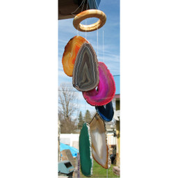 Agate 7 slice wind chime multi Agate 7 slice wind chime multi