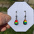 14K White Gold Ammolite Pear Teardrop Dangle Drop Earrings 24GLE 14K White Gold Ammolite Pear Teardrop Dangle Drop Earrings 24GLE