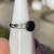 Ammolite Round & CZ Dainty Ring Sterling Silver Ammolite Round & CZ Dainty Ring Sterling Silver