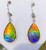 Sterling Silver Pear Teardrop Ammolite Drop Dangle Earrings 16SLE