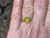 Korite Ammolite Oval Ring w/Green Diamond Accents 9KGR