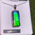 Ammolite Rectangle Sterling Silver Necklace Pendant 103SP
