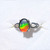 Ammolite Oval Ring Sterling Silver