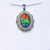 Ammolite Oval Woven Wire Pendant Necklace