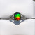 Ammolite Faceted Oval Filagree Ring Sterling Silver