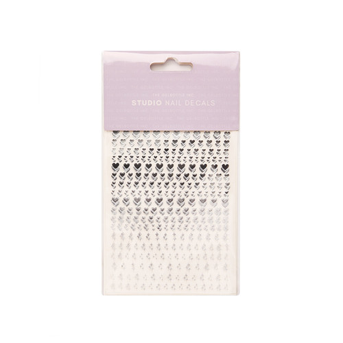 Silver Hearts & Twinkles Studio Nail Decals