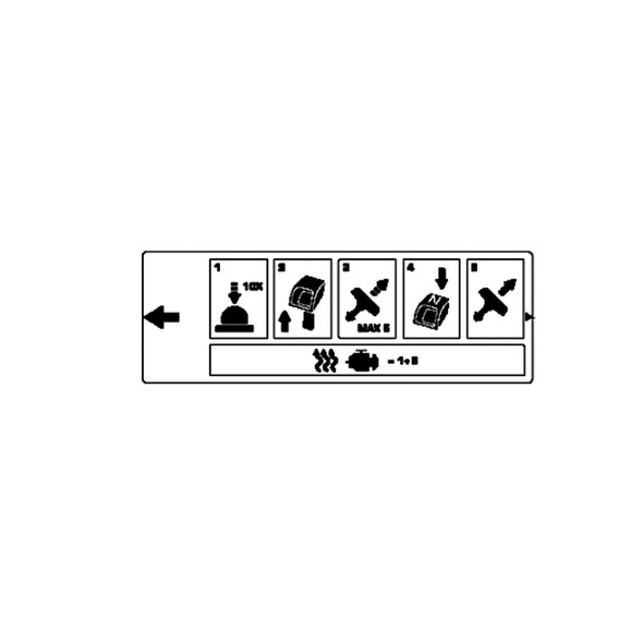 579562301 - Decal Start Reminder 523/525 - Husqvarna Original Part - Image 1