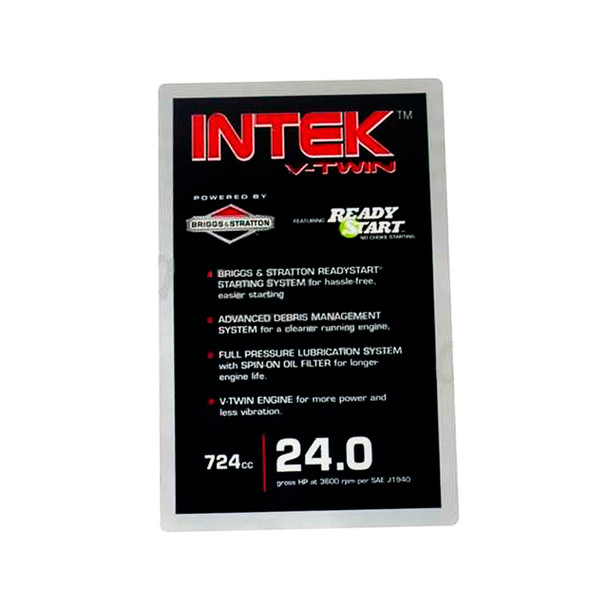 585937301 - Decal Eng Bs Intk 24hp 382016 - Husqvarna Original Part - NO LONGER AVAILABLE