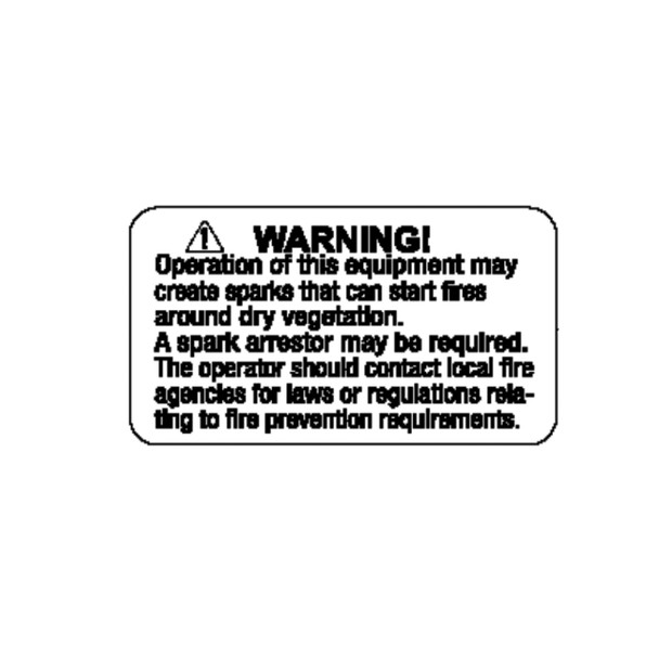 522928602 - Decal Spark Arrestor Warning - Husqvarna Original Part - Image 1