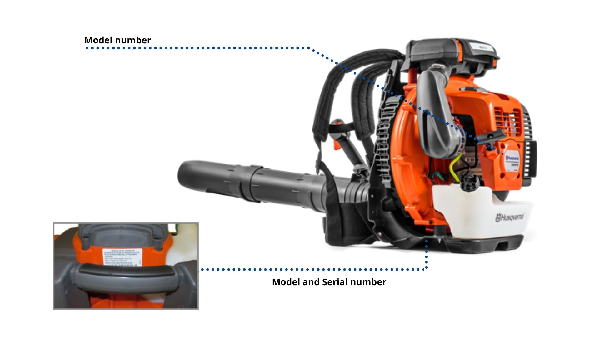 Serial number on Husqvarna Leaf Blower