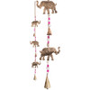 String of 3 Elephants with Beads and Bells